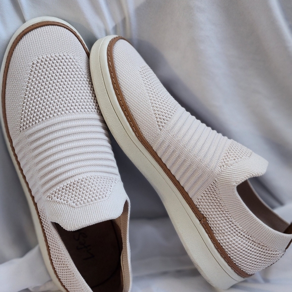 Cream Slip-On Sneakers - Picture 3 of 5